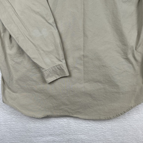 VTG Carhartt Shirt Mens XL Tall Beige Canvas Button Work 90s Y2K Faded S12 STN - Picture 8 of 11